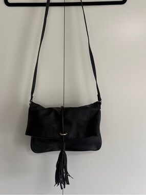 Black Tassel Crossbody Bag - Women
